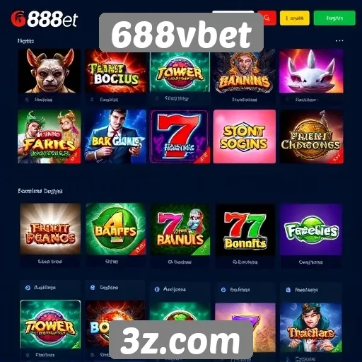 Visão geral das ofertas de jogos no 688vbet